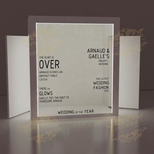 Scatola Rivista di Lusso in PVC per Eventi Scenografia Personalizzata per Photo Booth a Forma di Rivista per Decorazioni di Matrimoni e Feste - Product Image 6