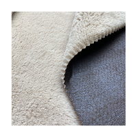 Tissu en fausse fourrure de lapin collé en daim teint par cravate en polyester peluche de couleur douce