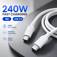 Câble USB-C OEM ODM 240W 1,0M Type C vers C PD3.1 Chargeur Rapide 5A Câble de Données USB 2.0 Logo Personnalisé Faible MOQ Usine