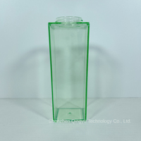 16oz Écologique En Gros En Plastique Transparent Tasse Boîte À Lait Carton En Forme De Bouteille Couvercle pour Lait Froid Direct Boire À L'extérieur