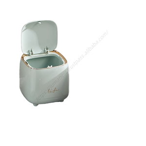 Mini poubelle de bureau portable en gros pour la maison, la voiture et le bureau - Mini bac à déchets avec couvercle et poignée à pression, seau de rangement - Product Image 5