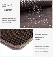 Tapis de litière pour chat en silicone personnalisé tapis carré solide moderne pour animaux de compagnie avec déchets anti-rayures pliable pour application pour chiens
