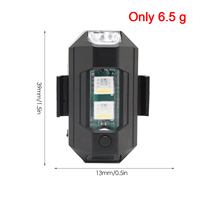 Lampu Strobo Magnetik Universal untuk Sepeda Motor, Lampu Sinyal Berkedip Pesawat Terbang Isi Ulang USB 7 Warna, Lampu Peringatan Mini Drone