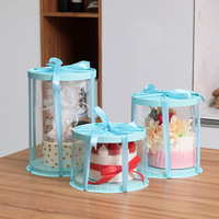 OMT boîtes d'emballage de gâteau en PET transparentes rondes multifonctions de luxe pour les invités de mariage