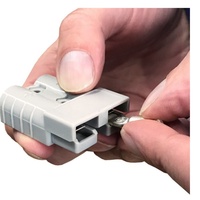 Kit de connecteurs de câbles 50 ampères pour produits électriques, boîtier gris avec fils 10 et 12 AWG pour systèmes d'énergie solaire