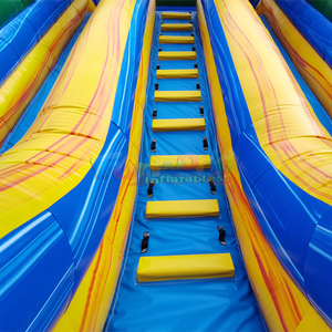 Custom dual lanes outdoor backyard kids commercial grade sunshine paradise tropical inflatable water <b>slide</b> with <b>pool</b> - Product Image 6