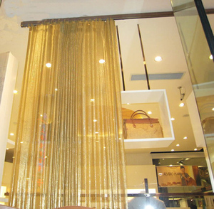 8mm sáng bóng kim loại sequin Chuỗi liên kết rèm vải, nhôm kim loại lưới rèm cửa cho khách sạn trang trí nội thất - Product Image 5
