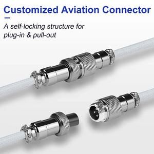 Type C Mechanical <b>Keyboard</b> Coiled Cable PVC 1.5m USB Aviation Connector for Desktop Computer Cable Aviation Plug Line - Product Image 3