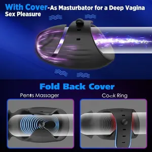 Juguete sexual Neonislands Stroker con anillo para pene, vibrador para pene, estimulador de entrenador, manos libres, 3 en 1 masturbador masculino, vibrador