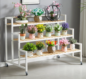 Fabricant Vente <span class=keywords><strong>en</strong></span> gros Porte-fleurs mobile multicouche <span class=keywords><strong>Escalier</strong></span> de balcon Stockage de plantes sur pied pour la maison et le jardin - Product Image 3