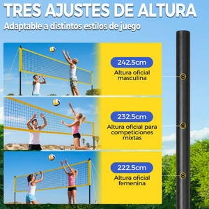 EIGOFH Espagne En Stock Kit Complet de Volleyball Portable pour Plage, Sable, Herbe, Terrains Extérieurs avec Sac de Transport et Pompe à Ballon - Product Image 3
