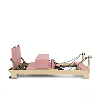 Equipo de Pilates Reformer de Madera de Arce para Mejorar la Postura, Máquina de Pilates Reformer de Madera de Arce para Gimnasios