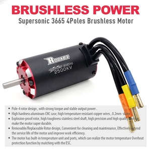 Moteur sans balais <span class=keywords><strong>Rocket</strong></span> <span class=keywords><strong>V2</strong></span> 3650 3660 3665 3670 3674 RC Moteur étanche pour 1/8 1/10 1/12 RC Car Racing Truck Traxxas - Product Image 5