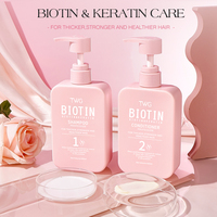 TWG RTS Promotion Exceptionnelle : Shampoing et Après-Shampoing Rose à la Biotine et Kératine 400ml – Soin Capillaire Réparateur, Kératine Anti-Chute