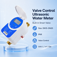 Compteur d'eau intelligent à commande par valve ultrasonique DN15 DN20 RS485 Modbus LoRa pour l'alimentation en eau domestique potable