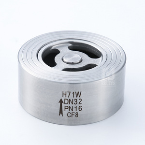 Vanne de retenue unidirectionnelle à clapet plat externe H71W en acier inoxydable 304/201 et 316L pour levage et anti-refoulement, vente en gros - Product Image 1