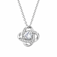2026 bijoux fins collier en acier inoxydable pour femmes trèfle à quatre feuilles pendentif coeur Zircon amour noeud collier en acier inoxydable