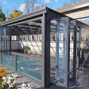 Vente directe d'usine : Véranda à toit plat de style européen et maison en verre de conception chinoise pour une accessibilité directe à la lumière du soleil - Product Image 3