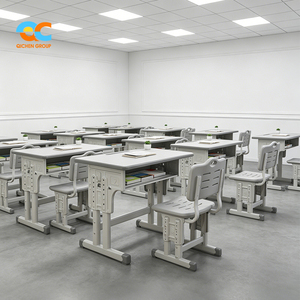 Fabricant OEM de bureaux scolaires en Chine, table et <span class=keywords><strong>chaise</strong></span> scolaires en plastique haute résistance pour l'étude, ensemble complet de chaises et de tables scolaires - Product Image 3