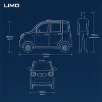 Nuevo Modelo de Vehículo Eléctrico Compacto para Desplazamientos Urbanos, Motor AC de 1000W, LIMO, Velocidad Máxima de 55 km/h, Precio al por Mayor, Vehículo Eléctrico Urbano