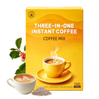 Café instantané doux 3-en-1 saveur crème et mocha, 12g x 100 sticks (1,2 kg) – Fournisseur OEM transfrontalier