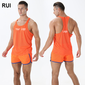 RUIQUWIN-Chaleco transpirable de secado rápido para hombre, camiseta sin mangas de entrenamiento, camiseta atlética de gimnasio con logotipo personalizado, Verano - Product Image 1