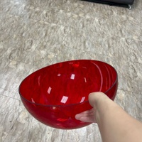 Dôme à bulles moderne en acrylique rouge écologique en lucite - Pré-assemblé pour