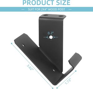 修补支架板，重型平板木角支架，金属直固定连接搁板支撑搁板角 - Product Image 3