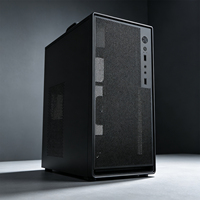 Boîtier PC Mini Tour Meway T1 MicroATX ITX, support GPU long, 3.5HDD, châssis de jeu DIY, support de ventilateur + 2 RGB, verre trempé personnalisé