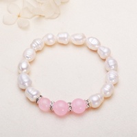 Bracelet élastique simple unisexe en perles d'eau douce Miuxi, blanc, qualité AAAAA/AAAA, bijoux de Chine, sans certificat, vente en gros