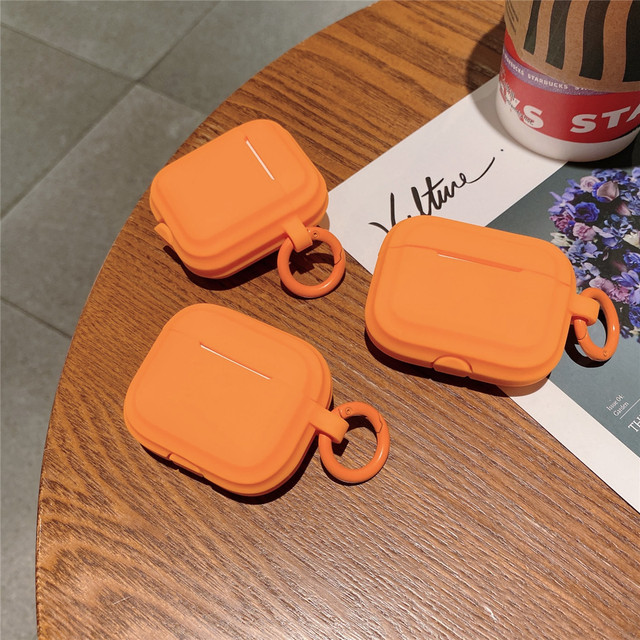 Soft TPU Silicone Case Cover with Lock Anti-Drop Shockproof Earphone Case for AirPods 1 2 3 4 Pro 3