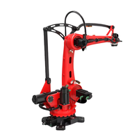 BORUNTE Brazo de robot industrial profesional BRTIRPZ3013A Paletización de seis ejes Brazo de 1850mm 130kg Manejo de carga útil Motor PLC central