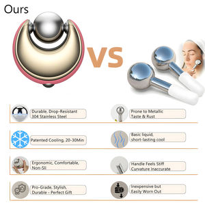 2026年新発売 冷却ステンレス製 フェイシャル＆ボディスキンケア美容機器 OEM工場製 アイスグローブ クライオスティック フェイスマッサージャー - Product Image 3