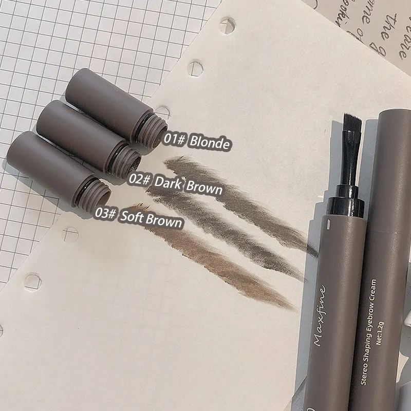 Two Head Super Lasting Waterproof Eyebrow Tint Brow Dye Eyebrow Gel Tint Pencil With Brush