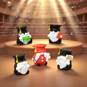Adorables Figuras de Gnomos de Graduación en Miniatura 3D de Resina, Adornos para Regalos de Graduación, Manualidades para Jardín de Hadas y Decoración del Hogar - Product Image 2