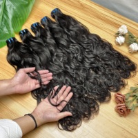 Cheveux humains vietnamiens naturels non traités de qualité supérieure, grade 15A, mèches de cheveux naturelles ondulées