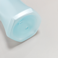 Bouteille de lotion PET tendance de 500 ml avec pompe, flacon de shampoing large et rond pour gel douche, savon pour les mains, emballage cosmétique, couleur personnalisée, OEM