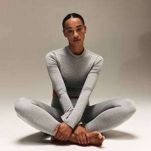 Mallas de moda para mujer, ropa deportiva personalizada con estilo para gimnasio, mallas de Yoga sin costuras de Color rosa, pantalones de patrón sólido de cintura media - Product Image 4