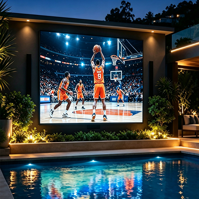 Outdoor Tv 65 Inch IP65 Outdoor TV 4K UHD Sun Readable Anti Glare Android Smart TV 1000 Nits Waterproof Commercial Display