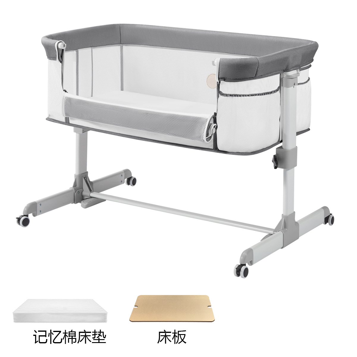 Grigio - Borsa porta materasso per testiera (altezza 6 sezioni)