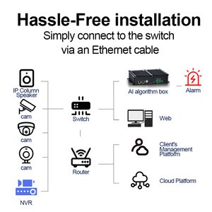 Báo động thời gian thực Tương Thích Mạng cũ Camera CCTV phân tích trực quan nhận dạng khuôn mặt dòng chảy Thống Kê thuật toán hộp an ninh - Product Image 5