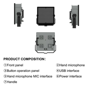 Appareil sonore portable étanche IP65 GD437 avec batterie 2000-3000mAh, double mode filaire/sans fil, commande vocale pour situations d'urgence en extérieur - Product Image 4