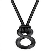 Collier pendentif Gaovo Infinity Mobius en acier inoxydable noir, style viking nordique, hypoallergénique, pour homme et femme, bijou de tous les jours, cadeau
