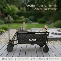Chariot de camping pliable électrique PAOBA, imperméable, en aluminium, motorisé, tout-terrain, pour la plage et les courses