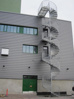 Escalier extérieur en colimaçon galvanisé à chaud Escalier en colimaçon en acier au carbone/Escalier en colimaçon personnalisé