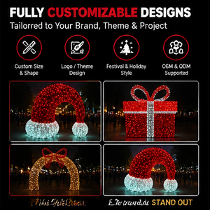Sculpture lumineuse LED de Père Noël 3D TOPREX pour place publique, haute luminosité, certifiée CE RoHS, motif décoratif - Product Image 3