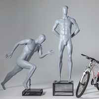 Venta al por mayor de fibra de vidrio diferentes Pose Fitness modelos deportes ventana Maniquí cuerpo completo hombre mujer cuerpo completo ropa tienda maniquíes