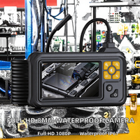 Endoscope Full HD 1080P avec sonde de 8,5 mm, caméra d'inspection étanche IP67, écran IPS de 4,3 pouces, pour moteur de voiture, égouts, canalisations