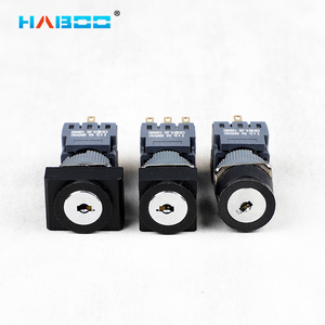 مفتاح تبديل مفتاح IP65 بـ 16 ، 3 موضع مع مفتاحين مزلاج إلكتروني 2no2nc مفتاح قفل زر ضغط - Product Image 5