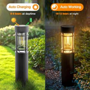 Lámpara solar para exteriores IP65 <span class=keywords><strong>de</strong></span> alto <span class=keywords><strong>brillo</strong></span>, luces blancas cálidas para Calle impermeable <span class=keywords><strong>de</strong></span> entrada <span class=keywords><strong>de</strong></span> jardín - Product Image 6